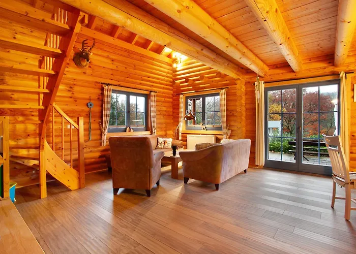 Holzhaus Muehlenblick Mit Whirlpool Hébergement de vacances